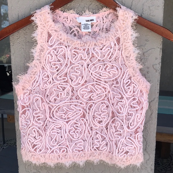 Sans Souci Tops - Sams Souci lace crop top. Size small.